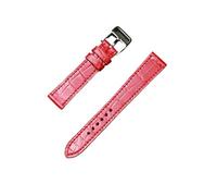 LMPVPDGADZ Accesorios Pulsera de cuero de piel de 16 mm Cinturón de repuesto apto for correa de reloj Her-mes Grano de bambú Grano redondo(Red b with buckle)