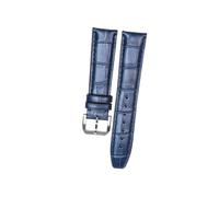 LMPVPDGADZ Ajuste adecuado for IWC, correa de reloj de piel PORTOFINO, negro, marrón, azul marino, capa superior de cuero, accesorios for reloj de hombre(Navy blue with B,22mm)
