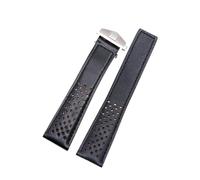 LMPVPDGADZ Ajuste adecuado for TAG Fit for Heuer Fit for MONACO Men Watch Band Capa superior Cinturón de cuero Piel Accesorios de reloj de cuero for cierre(Schwarz)