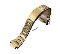LMPVPDGADZ Ajuste for CASIO Ajuste for G-Shock Correas de reloj de acero fino GW-5000 5035 DW5600 GWM5610 Correa de reloj negra y plateada for hombres 16 mm(5610 gold)