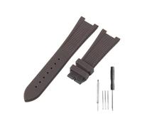 LMPVPDGADZ Ajuste for Patek Philippe Sport Elegance 5726/5711/5712 Nautilus Series accesorios de correa de reloj de silicona 25x13mm(Brown-No)