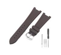 LMPVPDGADZ Ajuste for Patek Philippe Sport Elegance 5726/5711/5712 Nautilus Series accesorios de correa de reloj de silicona 25x13mm(Brown-ST-K20)