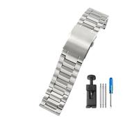 LMPVPDGADZ Apto for Diesel Seven Fridays Dz7321 Dz7263 Dz4323 Dz7315 correas grandes de acero inoxidable mano de obra meticulosa 22 24 26 28 30mm(3-Beads-Steel,26mm)