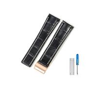 LMPVPDGADZ Apto for pilotos de la serie Breitling, apto for Vengadores italianos, apto for sincronización aérea, apto for cultura oceánica, apto for correa de cuero de 22/24 mm(Black(ZJ)-Rose-Z16,24mm