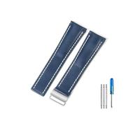 LMPVPDGADZ Apto for pilotos de la serie Breitling, apto for Vengadores italianos, apto for sincronización aérea, apto for cultura oceánica, apto for correa de cuero de 22/24 mm(Blue(PW)-Steel-Z16,24mm
