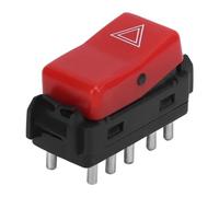 LMPVPDGADZ Botón de interruptor intermitente de advertencia de emergencia, luz roja de peligro, 1248200110, apto for Mercedes W201 W124 W202 300CE 1982-1993, accesorios for coche