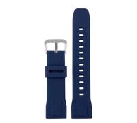 LMPVPDGADZ Correa de goma de silicona for reloj de hombre, pulsera deportiva suave negra y azul de 24mm, compatible for Casio PROTREK 5497 PRG-600 PRG-650Y PRW-6600Y(Blue-S pin)