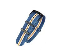 LMPVPDGADZ Correa de nailon for reloj, correa de repuesto a rayas de 20mm y 22mm, accesorios de pulsera militar aptos for correas de reloj T-udor(Blue white orage 2,20mm)