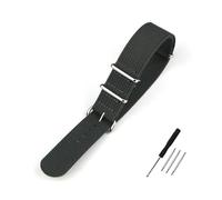 LMPVPDGADZ Correa de reloj acanalada 20mm 22mm 18mm 19mm correas militares de nailon resistente correa de reloj Retro bandas de tela balística trenzada(DRAK GRAY,20mm)