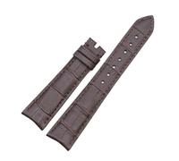 LMPVPDGADZ Correa de reloj adecuada for ROLEX-CROCO 50525 50519 50509 20mm pulsera de cuero de capa superior de cuero(Brown)