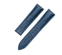 LMPVPDGADZ Correa de reloj de 20mm y 21mm for hombre, ajuste adecuado for Oris Artix, hebilla plegable, capa superior de cuero, correa de reloj, accesorios de cuero(Navy blue,21mm)