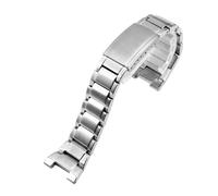 LMPVPDGADZ Correa de reloj de acero inoxidable apta for Casio Fit for G-Shock Heart of Steel GST-B500BD/GST-B500 AD Correa de reloj Pulsera for hebilla plegable de metal(Silver)