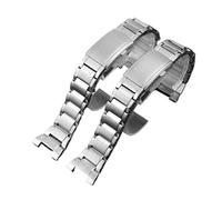 LMPVPDGADZ Correa de reloj de acero inoxidable apta for Casio Fit for G-Shock Heart of Steel GST-B500BD/GST-B500 AD Correa de reloj Pulsera for hebilla plegable de metal(Schwarz)