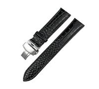 LMPVPDGADZ Correa de reloj de cuero 19 mm 20 mm 21 mm 22 mm Apto for Omega Apto for Tissot Apto for Longines Apto for Tudor Apto for CITIZEN Patrón Correa de reloj negra y marrón(Black Style 2,22MM_BL