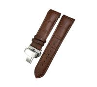 LMPVPDGADZ Correa de reloj de cuero de 22mm, 23mm y 24mm apta for Tissot 1853 Couturier T035 T035627 T035410, herramientas for correa de reloj en negro y marrón(Brown-Silver,22mm)