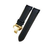LMPVPDGADZ Correa de reloj de cuero de 22mm, 23mm y 24mm apta for Tissot 1853 Couturier T035 T035627 T035410, herramientas for correa de reloj en negro y marrón(Black Orange-Gold,24mm)