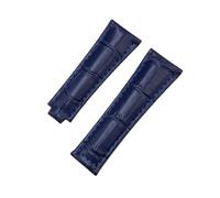 LMPVPDGADZ Correa de reloj de cuero de grano de cocodrilo for extremo curvado y eslabones de metal de 20 mm, apta for Rolex Submariner, apta for GMT, apta for DAYTONA Yacht-Master, correa negra y verd