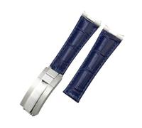 LMPVPDGADZ Correa de reloj de cuero de grano de cocodrilo for extremo curvado y eslabones de metal de 20 mm, apta for Rolex Submariner, apta for GMT, apta for DAYTONA Yacht-Master, correa negra y verd