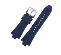 LMPVPDGADZ Correa de reloj de goma de silicona 29 * 13mm junta convexa negro naranja azul correa de reloj for hombre apta for MICHAEL Fit for KORS MK8184 8729 9020 8730 8761 8152(Blue-S pin)