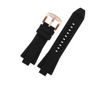 LMPVPDGADZ Correa de reloj de goma de silicona 29 * 13mm junta convexa negro naranja azul correa de reloj for hombre apta for MICHAEL Fit for KORS MK8184 8729 9020 8730 8761 8152(Black-RG pin)