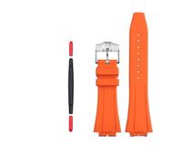 LMPVPDGADZ Correa de reloj de goma de silicona Junta convexa de 16 mm Suave Negro Verde Naranja Azul Gris Correa de reloj for hombre Apto for CASIO Fit for G-shock GA2100 GM2100(Orange-S pin)