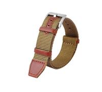 LMPVPDGADZ Correa de reloj de nailon apta for HAMILTON Khaki Field H69439931 H69439411 Apto for Seiko Apto for pulsera T-imex Correas de reloj de ocio de marca 20 mm 22 mm(Khaki silver clasp,20mm)