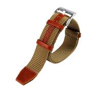 LMPVPDGADZ Correa de reloj de nailon de 20mm y 22mm, cinturón de seguridad de color caqui, pulsera deportiva militar de lona, pulsera apta for Hamilton/apto for correa de reloj Rolex(Khaki sk,22mm)