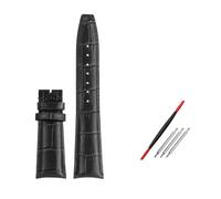 LMPVPDGADZ Correa de reloj de piel de becerro for extremo curvado de 20mm y 22mm, pulsera apta for IWC, apta for Portugal 7, apta for correa de reloj Betafeno, negra y azul for herramienta(01 black-no