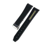 LMPVPDGADZ Correa de reloj de silicona de goma de 18 mm, 19 mm, 20 mm, 21 mm, 22 mm, compatible for Omega Sxwatch Moon Watch, compatible for Speedmaster, Seamaster AT150, Tag Heuer, correa suave(Black