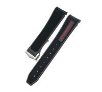 LMPVPDGADZ Correa de reloj de silicona de goma de 18 mm, 19 mm, 20 mm, 21 mm, 22 mm, compatible for Omega Sxwatch Moon Watch, compatible for Speedmaster, Seamaster AT150, Tag Heuer, correa suave(Black