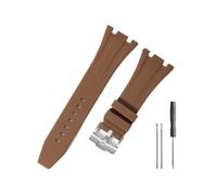 LMPVPDGADZ Correa de reloj duradera y cómoda, apta for Audemars Piguet, Royal Oak Offshore 15703 15400, for correa de silicona(Brown-Steel-K14)