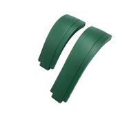 LMPVPDGADZ Correa de reloj for hebilla corta de goma de 20 mm y 21 mm apta for Rolex Fit for Daytona Submariner Role OYSTERFLEX Yacht Master Correa de silicona for muñeca pequeña(Grn,21mm)