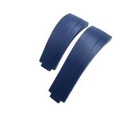 LMPVPDGADZ Correa de reloj for hebilla corta de goma de 20 mm y 21 mm apta for Rolex Fit for Daytona Submariner Role OYSTERFLEX Yacht Master Correa de silicona for muñeca pequeña(Blue,20mm)
