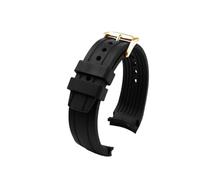 LMPVPDGADZ Correa de reloj for interfaces curvas for hombre, accesorio de pulsera de goma for reloj Citizen BN0190-15E/0191/0193 CA0718-13E CA4386/4385(Black-rosegold)