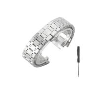 LMPVPDGADZ Correas de reloj de acero inoxidable macizo for hombre, aptas for AP Royal Oak 15400 15500, for hebilla y accesorios de diseño cóncavo-convexo