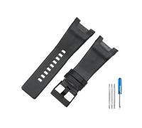 LMPVPDGADZ Correas de reloj de cuero resistentes al desgaste y duraderas aptas for correa de interfaz cóncava diésel Dz1273 Dz4246 de 32mm(Black(PW)-Black-K3)
