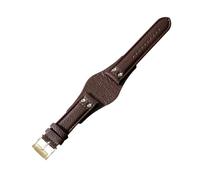 LMPVPDGADZ Correas de reloj de cuero transpirables y respetuosas for la piel aptas for Fossil Ch2564 Ch2565 Ch2891 Ch3051 Series Correa 22mm(Brown(LZ)-Golden-K8)