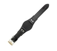 LMPVPDGADZ Correas de reloj de cuero transpirables y respetuosas for la piel aptas for Fossil Ch2564 Ch2565 Ch2891 Ch3051 Series Correa 22mm(Black(PW)-Golden-K8)