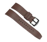 LMPVPDGADZ Correas de reloj universales de silicona duraderas y resistentes al desgaste Correa suave y cómoda 20 22 24 mm(Coffee-Black-K2,20mm)