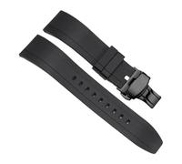 LMPVPDGADZ Correas de reloj universales de silicona duraderas y resistentes al desgaste Correa suave y cómoda 20 22 24 mm(Black-Black-B1,24mm)