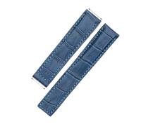 LMPVPDGADZ Sauppo Adecuado for Tag Fit for Heuer Fit for Carrecra 6 19 mm Banda de Reloj for Hombres Capa Superior Cinturón de Cuero Piel Accesorios for Relojes for(Navy Blue)