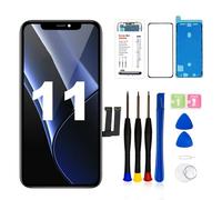 LMQ Pantalla LCD de repuesto para iPhone 11 de 6.1 pulgadas, pantalla LCD y digitalizador de pantalla táctil 3D con kit de herramientas de reparación para A2111, A2223, A2221 con vidrio templado
