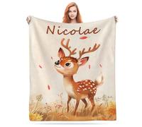 LMQJDZ Manta de Bebé Personalizada con Texto de Nombre, Personalizado Bebés Niños y Niñas Manta de Franela, para Bebés, Recién Nacidos, Nuevas Mamás, Niños, Mascotas Regalos Personalizados,