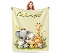 LMQJDZ Manta de Bebé Personalizada con Texto de Nombre, Personalizado Bebés Niños y Niñas Manta de Franela, para Bebés, Recién Nacidos, Nuevas Mamás, Niños, Mascotas Regalos Personalizados,