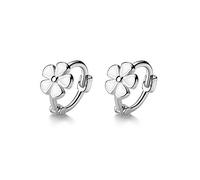 LMRJHAZ 6 mm Tiny Lindo Flower Hoop Plata Mini Pendientes de aro de cartílago pequeño para Mujeres Adolescentes hipoalergénicos delicaduras de Margarita esmaltada Flores de Margarita 18g Huggie Hoops