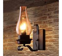 LMRJHAZ Accesorio de lámpara de Queroseno de la matrícula de Pared de Vidrio Creativo E27 Industrial Loft mediterraneano de Metal de Metal iluminación de la Cocina de la Cocina del Pasillo del Bar de