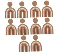 LMRJHAZ Adornos 2 Pares u en Forma de Bronceado Azul Colgando para Mujeres ourios Colgantes Boho aretes de Arete Rosa polimero Arcilla Adornos Bohemios de Mujeres