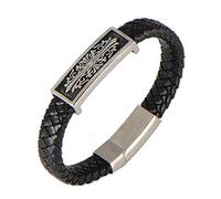 LMRJHAZ Bracelet Steel Punk Men and Women Fashion Hecho a Mano Retro Tejido Tendencia Negra Presente Creativo Pop único