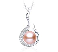 LMRJHAZ Collar Colgante de Perlas Mujeres Dama Regalo de Agua Dulce Natural Moda Fina