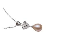LMRJHAZ Collar Colgante de Perlas Mujeres Dama Regalo de Agua Dulce Natural para el cumpleaños Blanca de niña Elegante